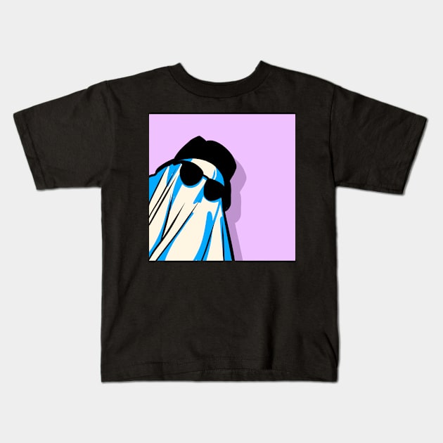 Cute Ghost Design Kids T-Shirt by wap.prjct